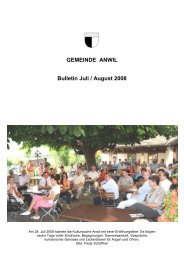 Bulletin Juli / August 2008 - Gemeinde Anwil