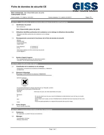 FDS 829228 - ETANCHEITE PLANS DE JOINTS