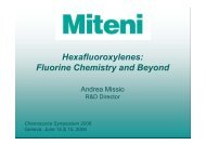 Hexafluoroxylenes: Fluorine Chemistry and ... - Chemspec Events