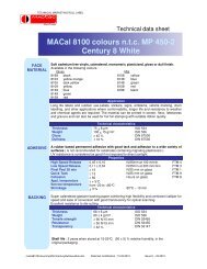 MACal 8100 colours n.t.c. MP 450-2 Century 8 White - MACtac europe