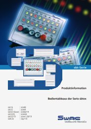 sbt-Serie Produktinformation Bedientableaus der Serie sbtxx - Swac