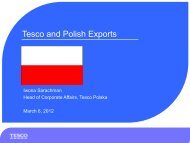 Tesco and Polish Exports by Iwona Sarachman, Head of Corporate ...