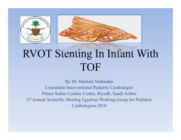 RVOT Stenting In Infant With TOF