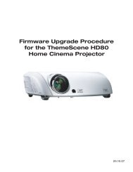 Firmware Upgrade Procedure for the ThemeScene HD80 ... - Optoma