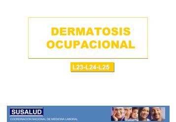 DERMATOSIS OCUPACIONAL