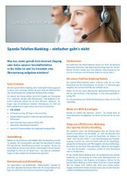 Anleitung für das Sprachdialog-System, Sparda-Telefon-Banking