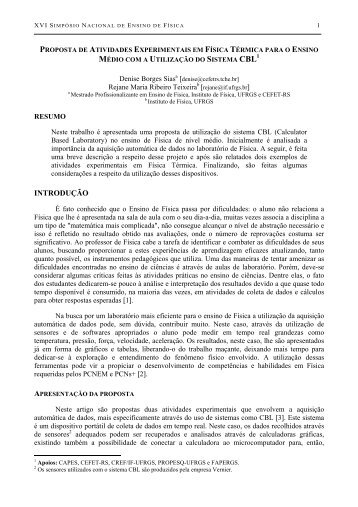 Modelo de Trabalho Completo - XV SNEF - Instituto Federal Sul-rio ...