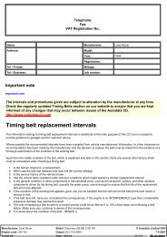 Timing belt replacement interva - Land Rover Web