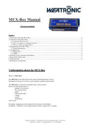 weatronic 2.4 MUX Box manual