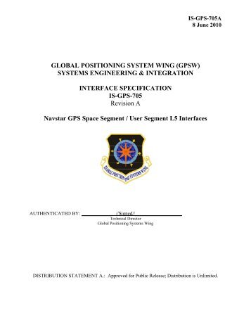 IS-GPS-705A - US Coast Guard Navigation Center