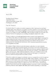 AISI Letter to President Obama on China Currency - American Iron ...
