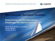 Overcoming Current Operations Challenges for Part 91 and ... - NBAA