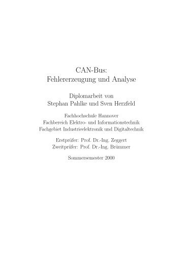 Diplomarbeit CAN - Sven Herzfeld