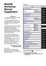 Mazda6 Workshop Manual Supplement