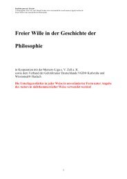 Freier Wille in der Geschichte der Philosophie un - WissIOMed