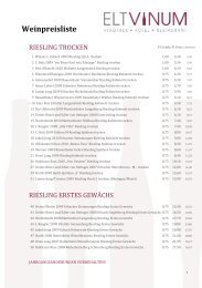 Weinpreisliste - Eltviller Vinothek Gmbh