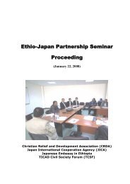 Ethio-Japan Partnership Seminar Proceeding - CRDA Ethiopia