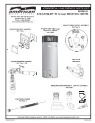 Commercial HCG Series 120-250 - American Water Heaters