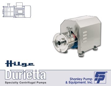 Hilge Durietta Series Close-Coupled CIP and SIP Capable Sanitary ...