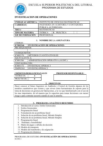 InvestigaciÃ³n de Operaciones - Icm