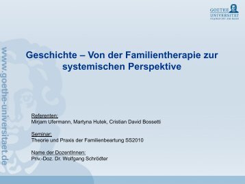 Von der Familientherapie zur systemischen Perspektive - Wolfgang ...