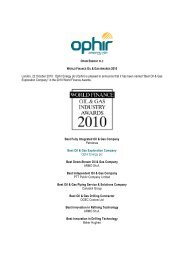 Best Oil & Gas Explorati - Ophir Energy