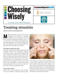 Treating Sinusitis (AAFP) - Choosing Wisely