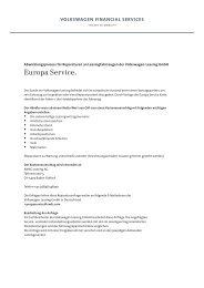 Europa Service. - Volkswagen Leasing