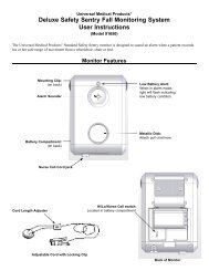 Deluxe Safety Sentry Fall Monitoring System User Instructions