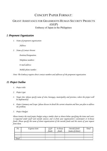 Ggp concept paper format 
