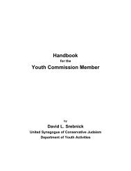 Handbook Youth Commission Member - United Synagogue of ...