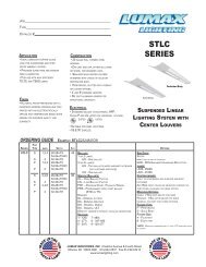 Spec Sheet - Lumax Lighting