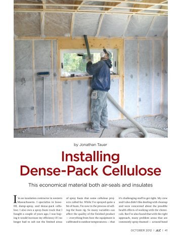 Installing Dense-Pack Cellulose - National Fiber