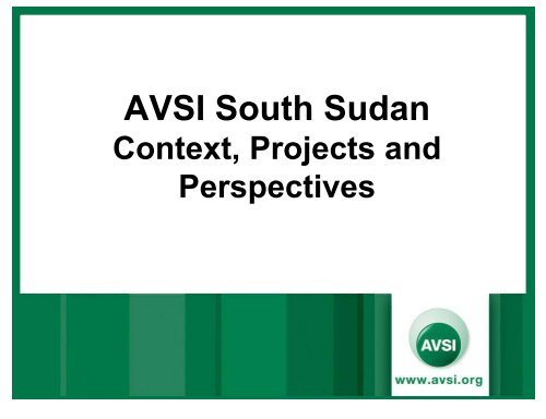 AVSI South Sudan