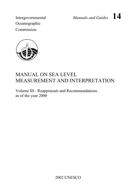 Manual on sea level measurement and ... - unesdoc - Unesco