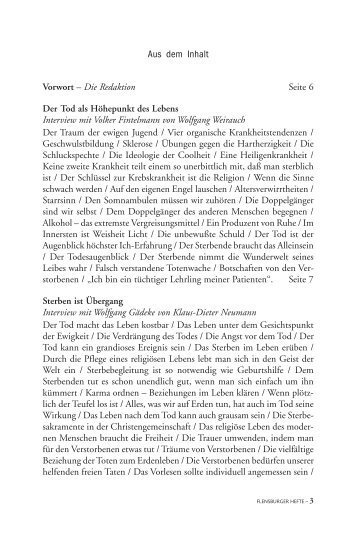 Aus dem Inhalt - Flensburger Hefte Verlag