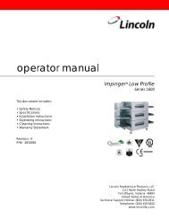 operator manual - Manitowoc Foodservice