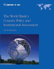 The World Bank's Country Policy and Institutional Assessment (CPIA)