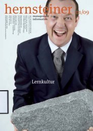 Lernkultur 2009, Ausgabe 1 - Hernstein Institut für Management und ...