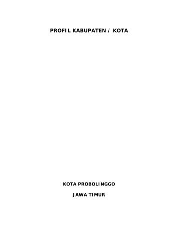 PROFIL KABUPATEN / KOTA - Ditjen Cipta Karya