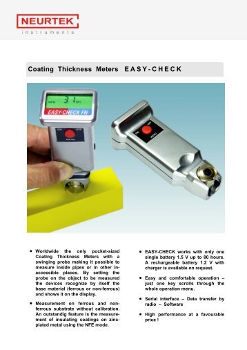 Coating Thickness Meters EASY-CHECK - Neurtek
