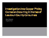 Virginia Tech PowerPoint Presentation on Copper ... - Loudoun Water