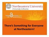 View the main Powerpoint presentation - Northeastern University ...