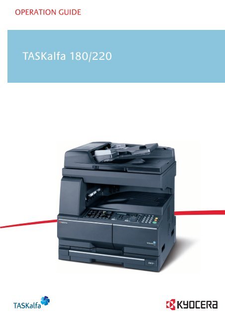 TASKalfa 220 user manual - KYOCERA Document Solutions