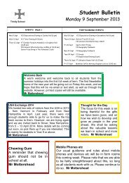 Student Bulletin - Trinity School