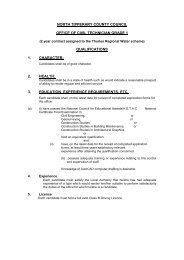 Civil Technician Grade 1 particulars - North Tipperary County Council