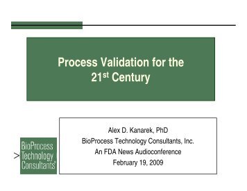 Download Presentation - BioProcess Technology Consultants