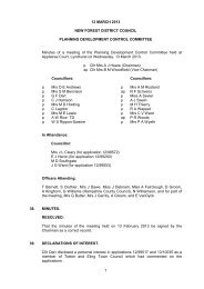 Planning Development Control Committee 13 - New Forest District ...