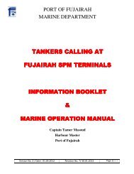 tankers calling at fujairah spm terminals - Port Of Fujairah