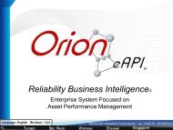 Orion eAPI presentation - ReliaSoft